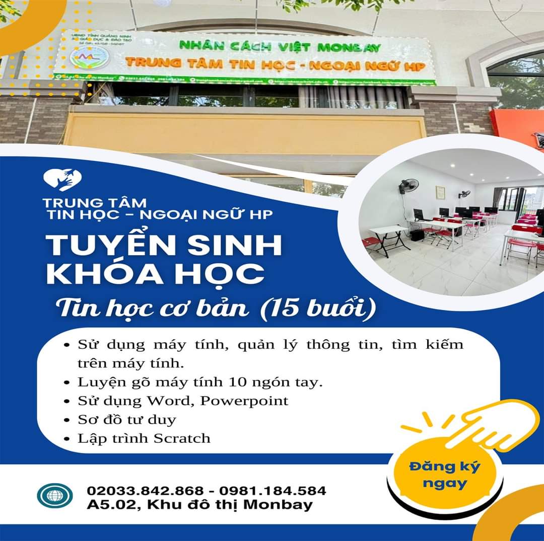 NHÂN CÁCH VIỆT MONBAY TRUNG TÂM TIN HỌC – NGOẠI NGỮ HP 